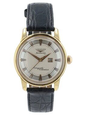 Longines Conquest Calendar Silver Dial 18k Gold 35mm Automatic Men’s Watch
